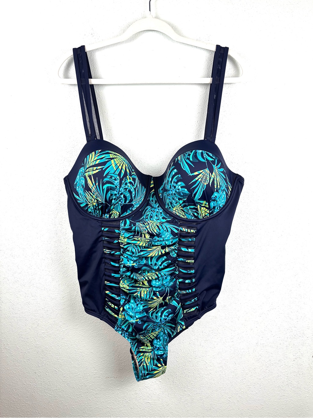 Nwot Swimsuits For All 1-Pc Tropical Swimsuit W/ Underwire, Size 20